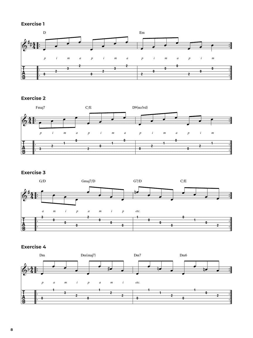 Fingerstyle Guitar Coordination Book/Olm