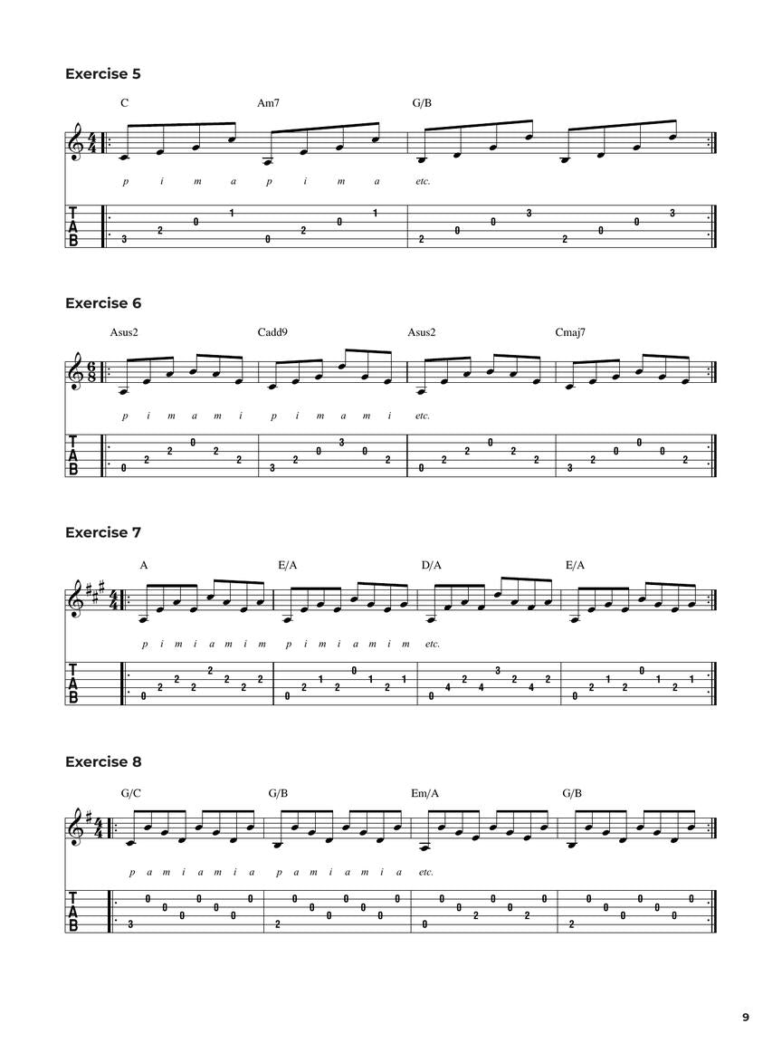 Fingerstyle Guitar Coordination Book/Olm