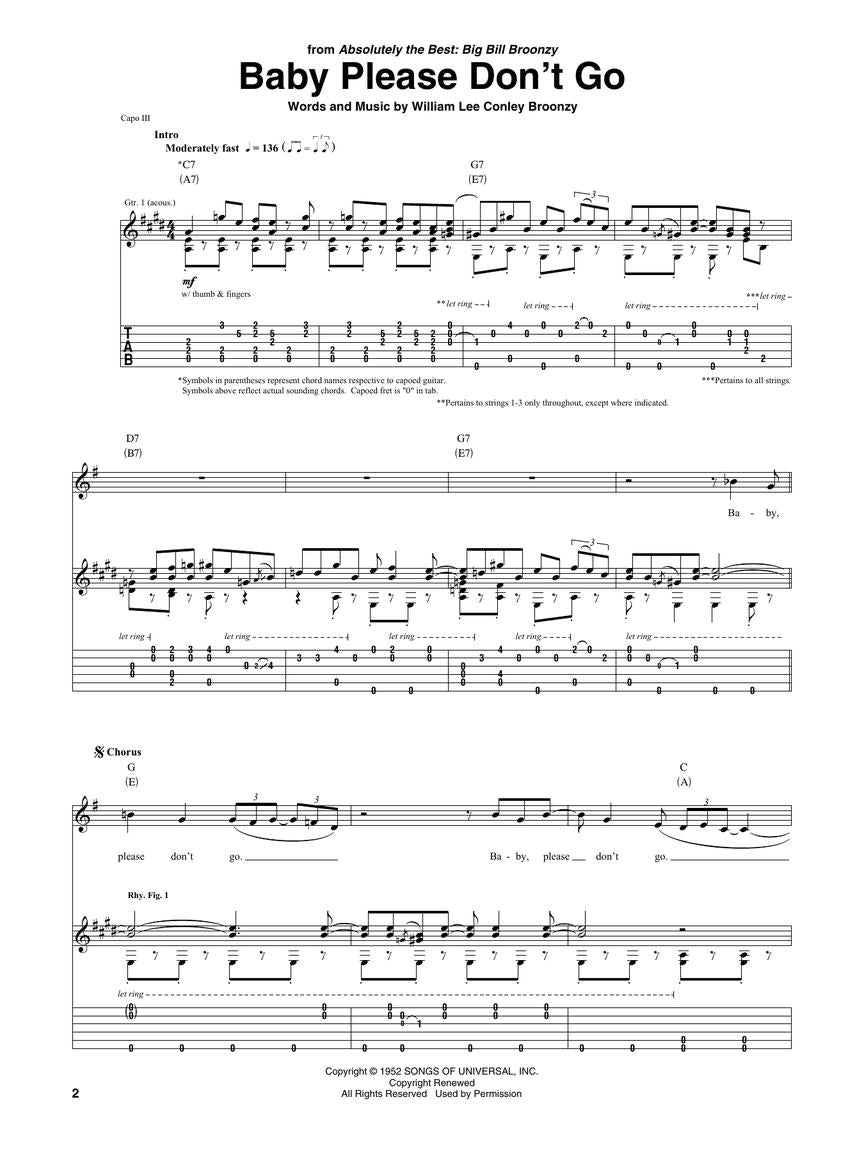 Big Bill Broonzy Guitar Collection Tab Book