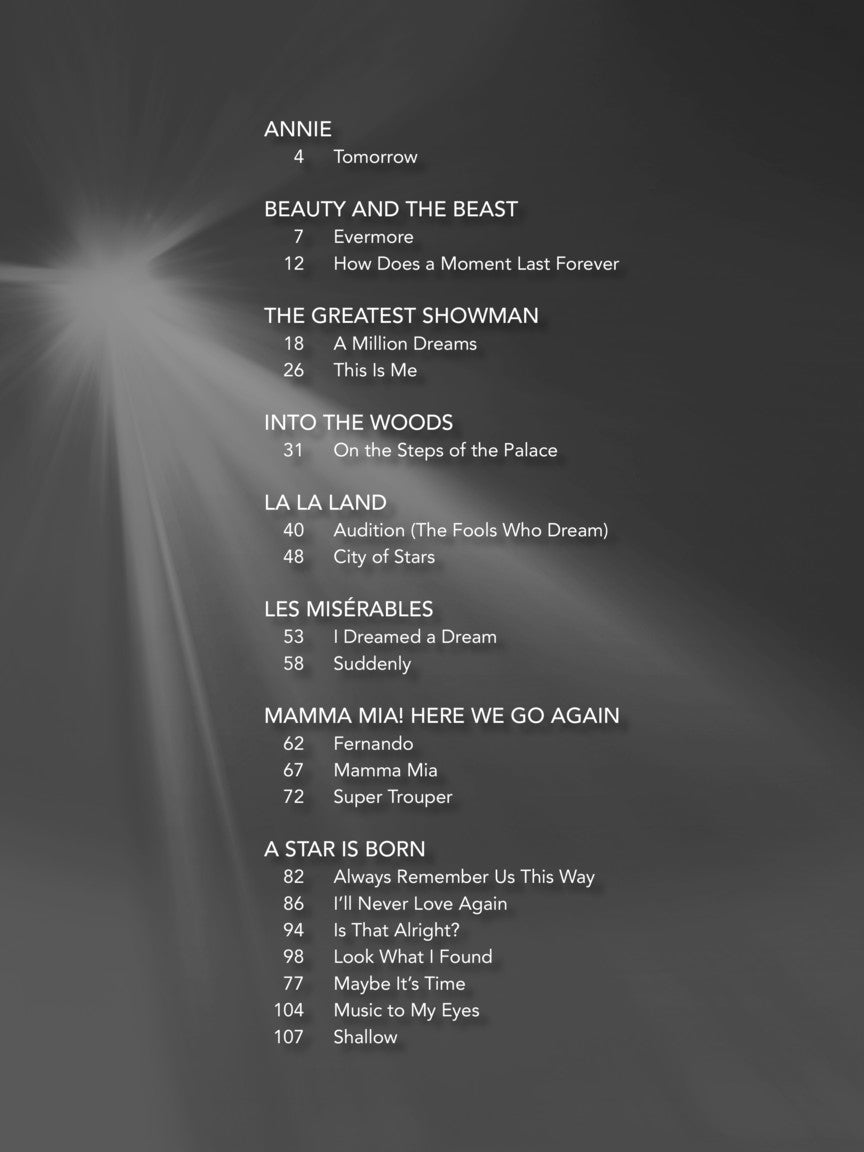 Songs From A Star Is Born, La La Land, Greatest Showman For Easy Piano Book