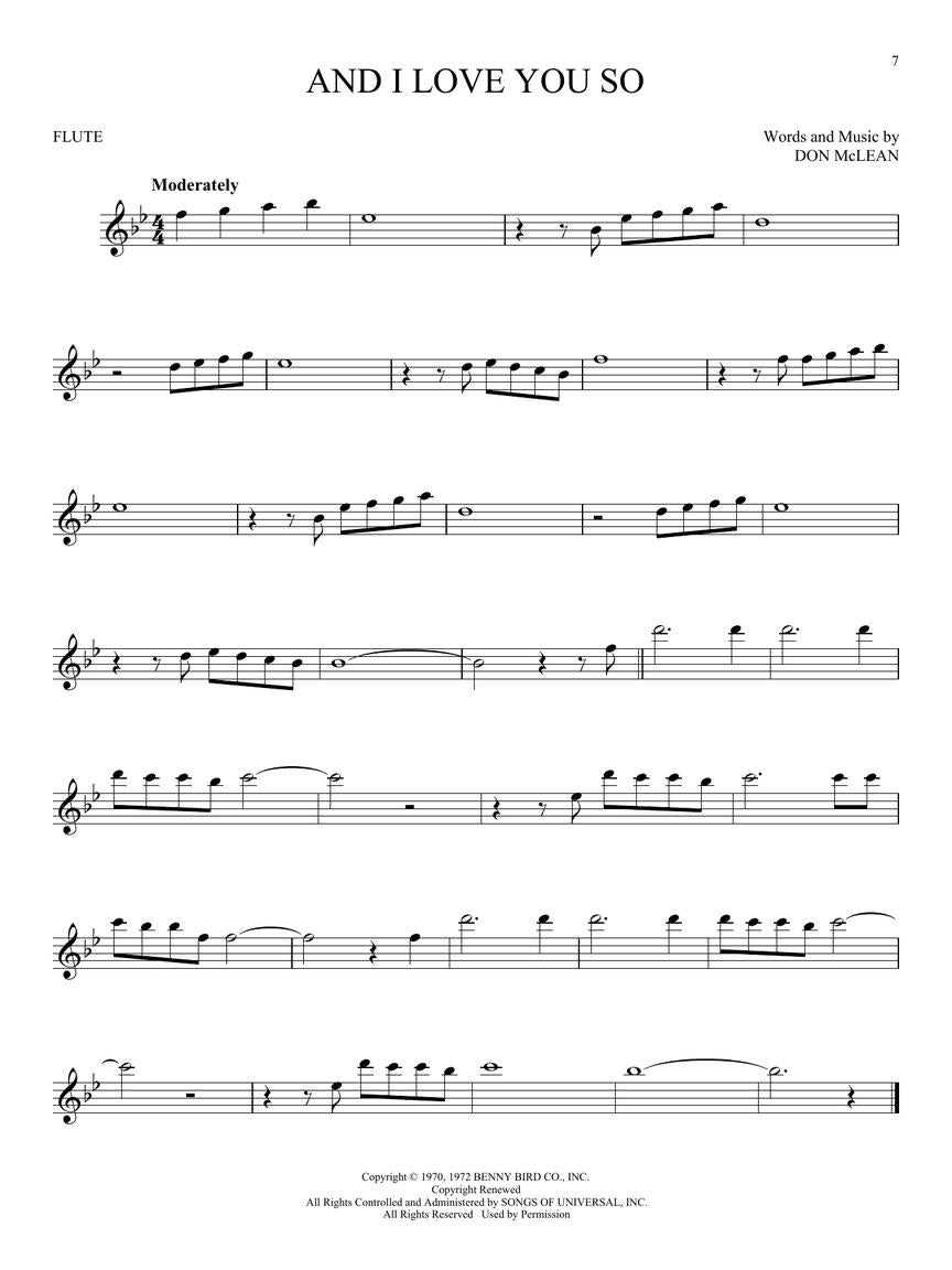 101 Most Beautiful Songs for Flute Book