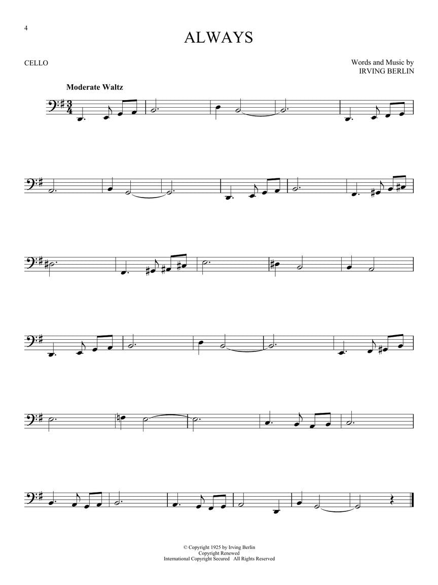 101 Most Beautiful Songs for Cello Book