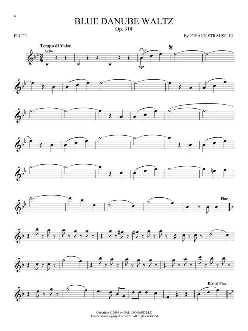 Great Classical Themes For Flute Play Along Book/Ola Woodwind