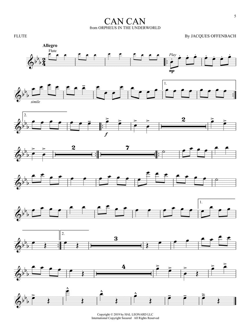 Great Classical Themes For Flute Play Along Book/Ola Woodwind
