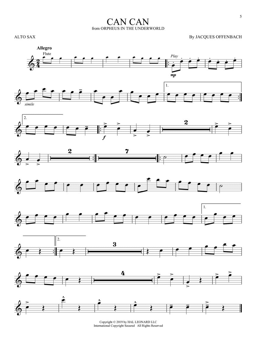 Great Classical Themes For Alto Saxophone Play Along Book/Ola Woodwind