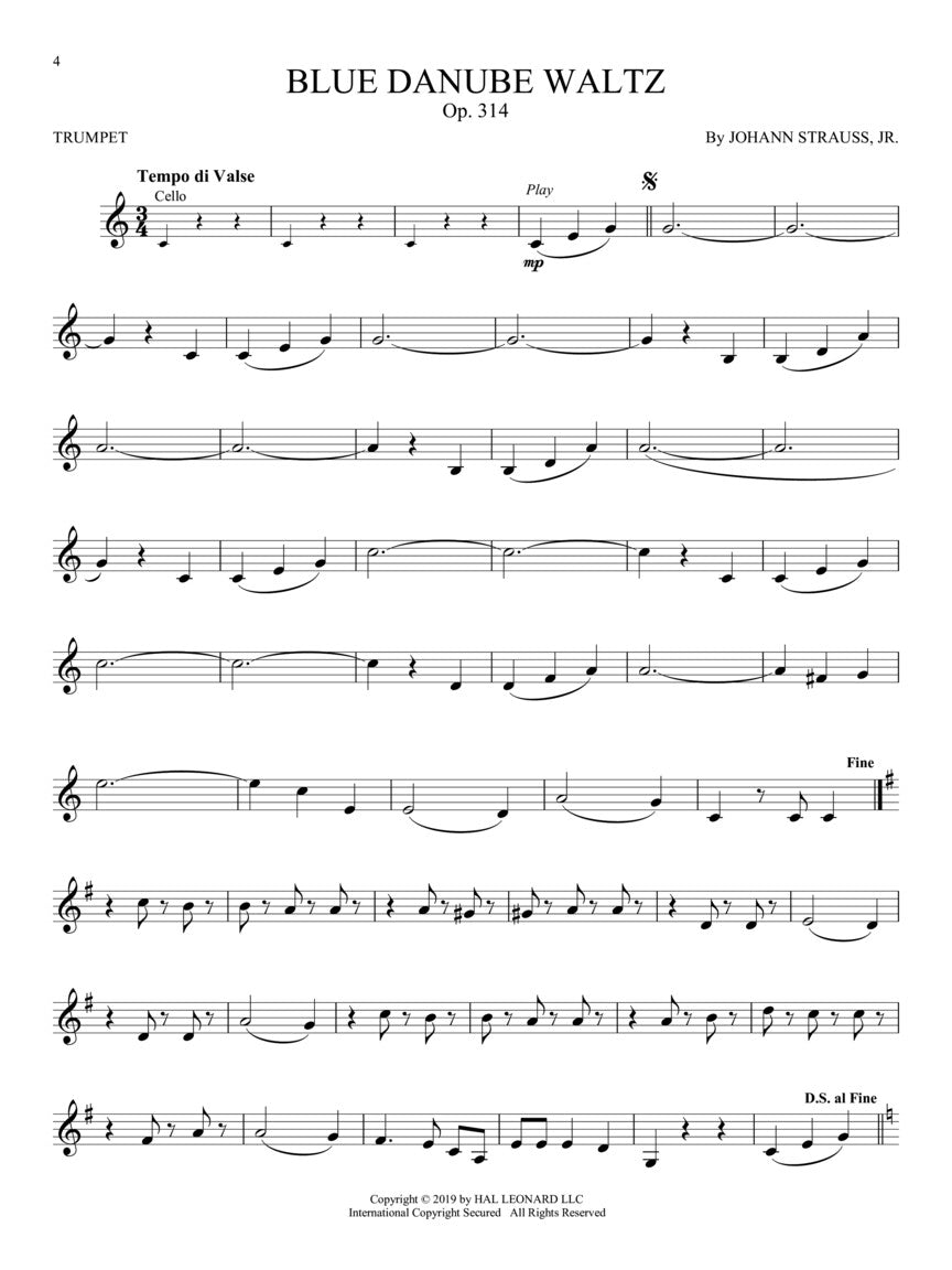 Great Classical Themes For Trumpet Play Along Book/Ola Brass
