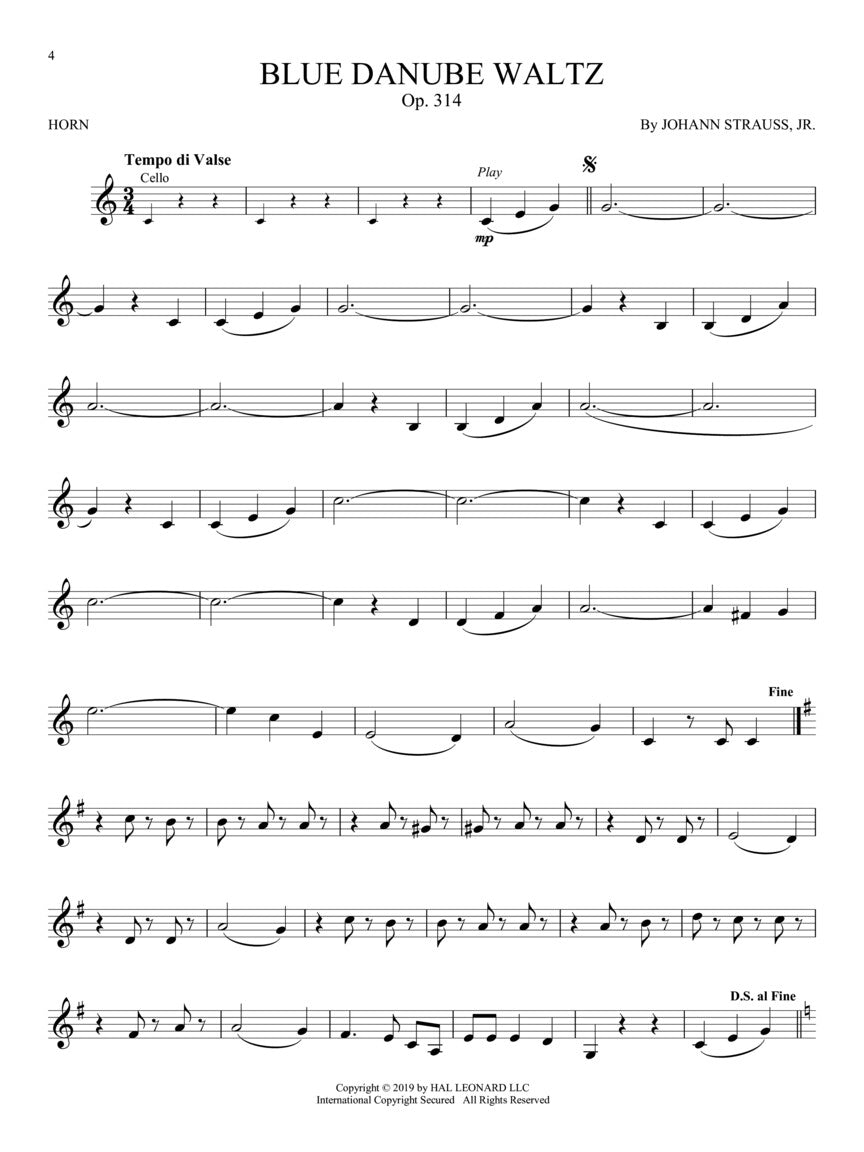 Great Classical Themes For Horn Play Along Book/Ola Brass