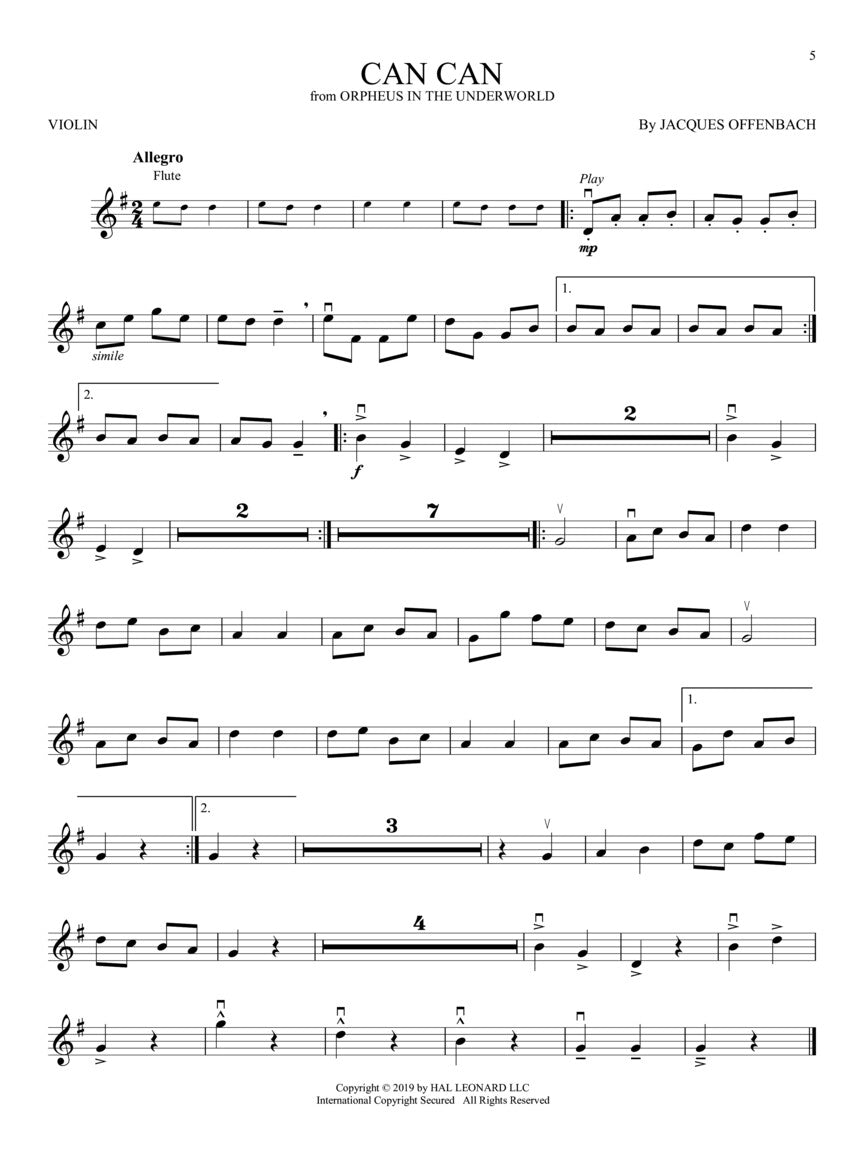 Great Classical Themes For Violin Play Along Book/Ola Strings