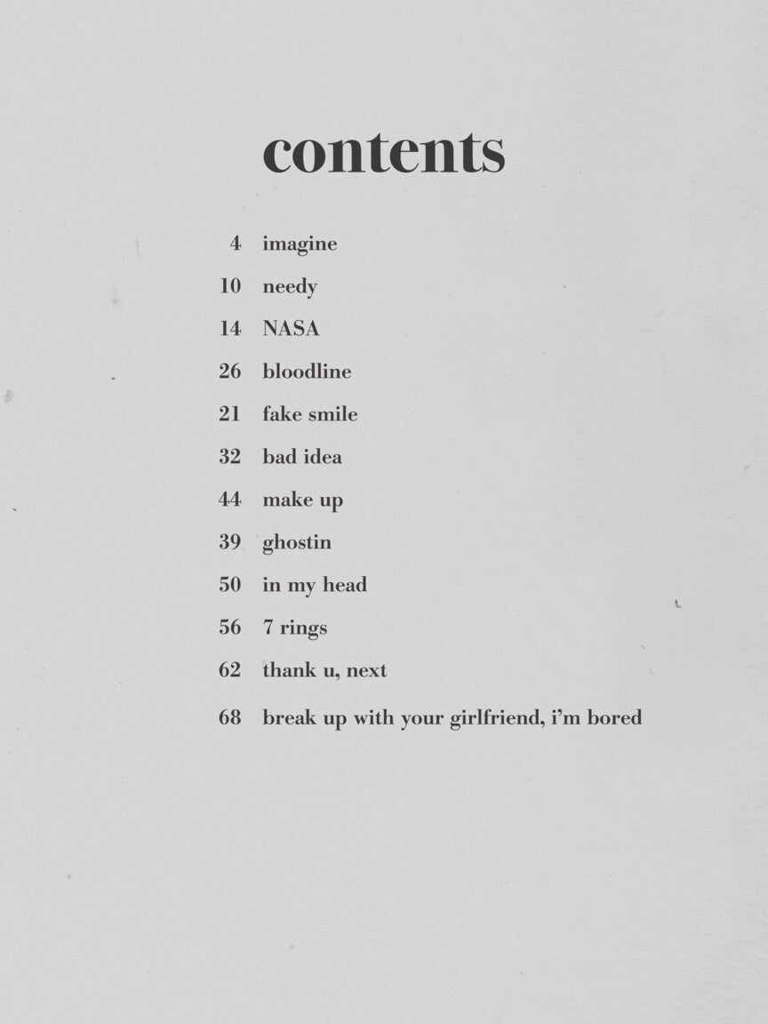 Ariana Grande - Thank U, Next Book