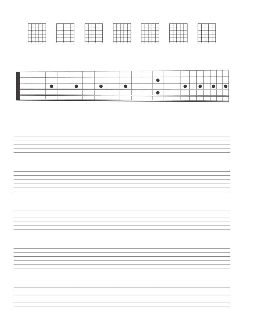 Guitar Tab Manuscript Paper Book (80 pages)