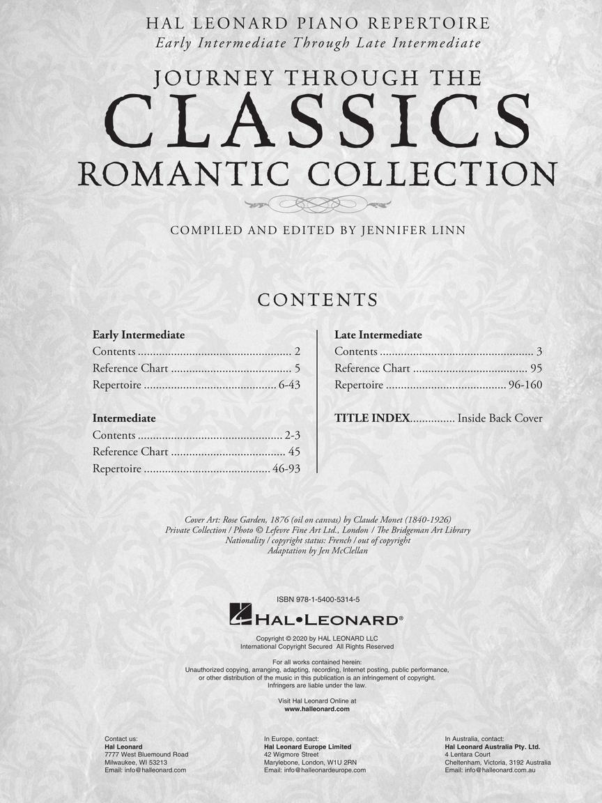 Journey Through The Classics - Romantic Collection Book