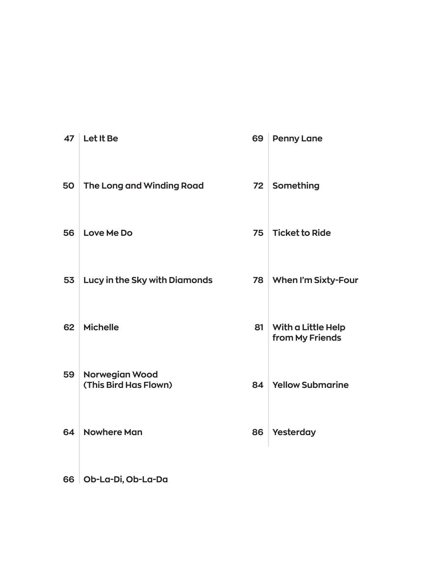The Beatles - Instant Piano Songs Book/Ola