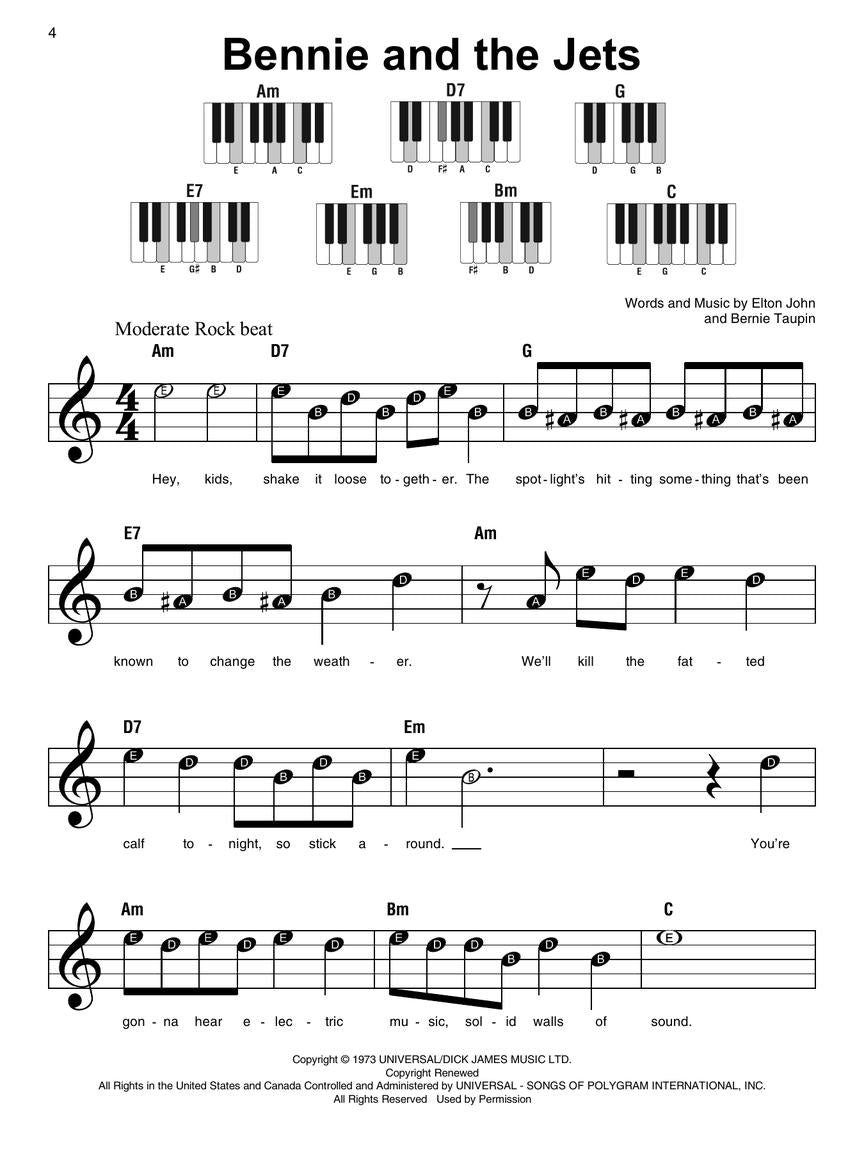 Elton John - Super Easy Piano Songbook