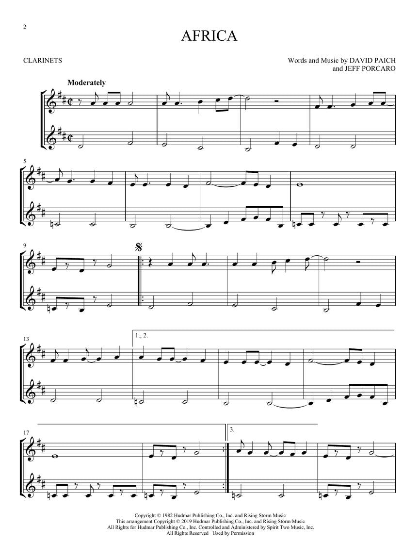 Pop Classics For Two Easy Instrumental Duets Clarinet Book