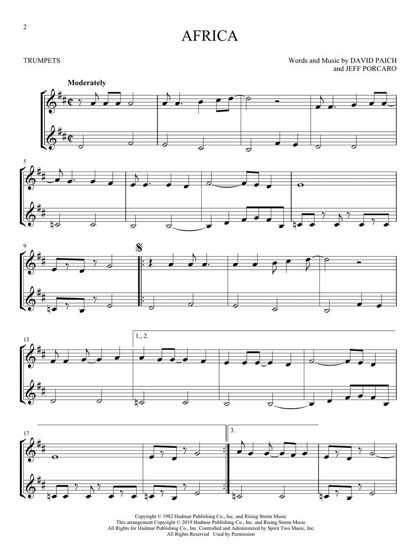 Pop Classics For Two Easy Instrumental Duets Trumpet Book
