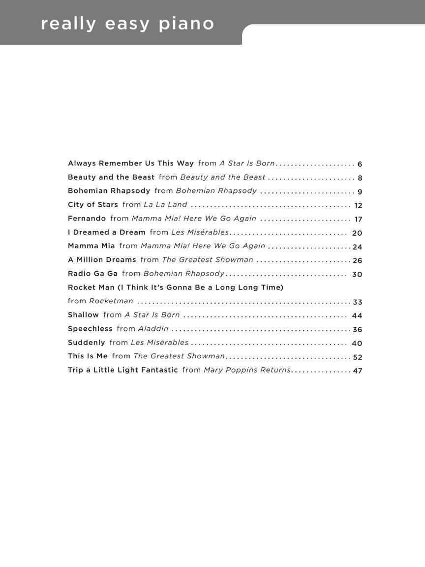 Really Easy Piano - Movie & Musicals Songbook