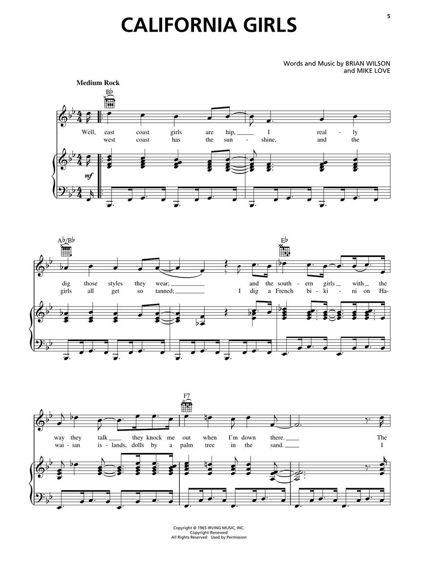 The Beach Boys Anthology PVG Book (44 Classics)