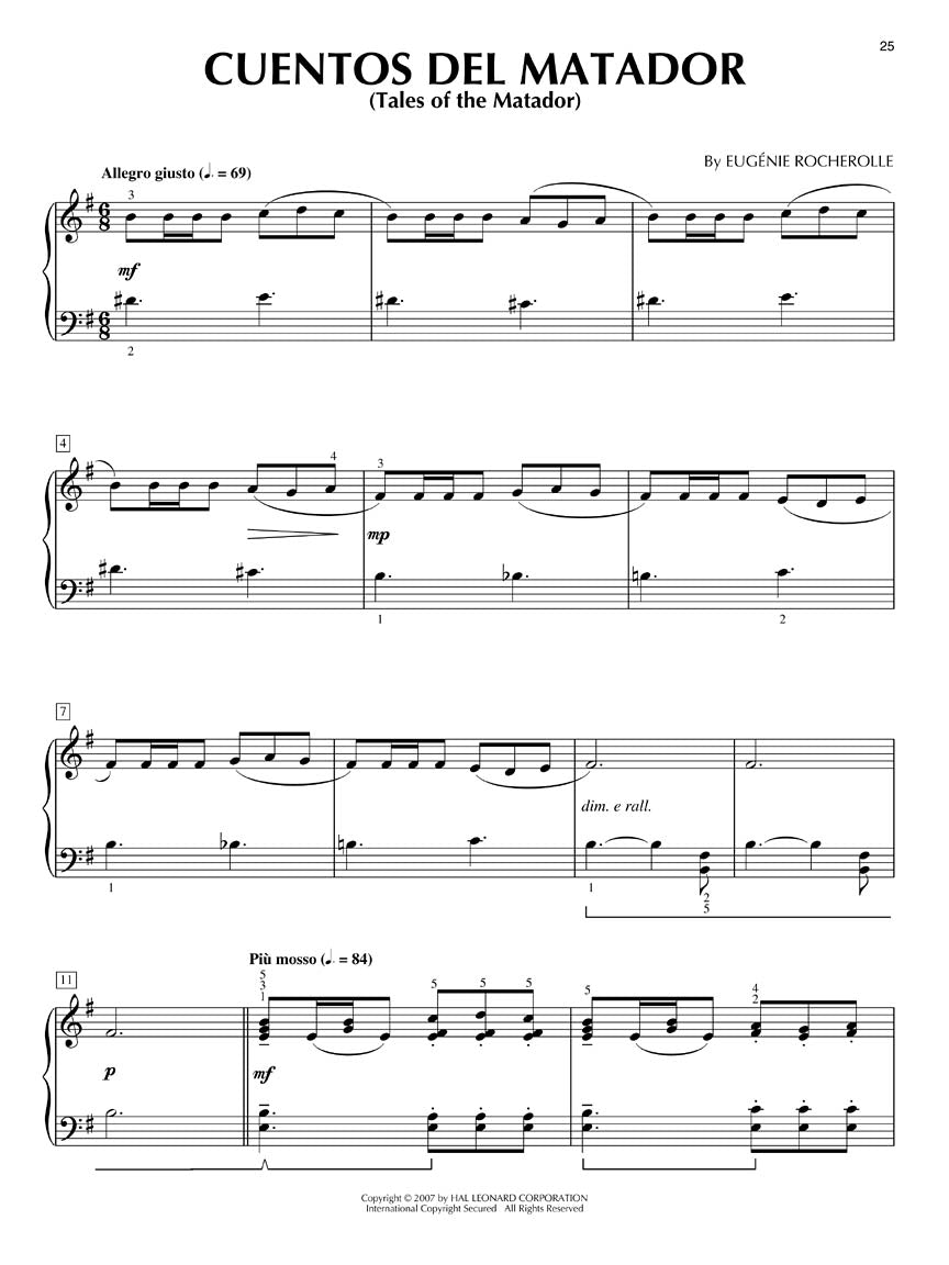 Recuerdos Hispanicos - Spanish Memories Original Solos by Eugenie Rocherolle