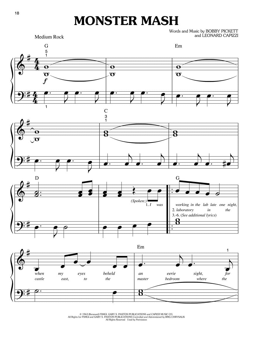 Halloween Favorites - Big Note Piano Songbook