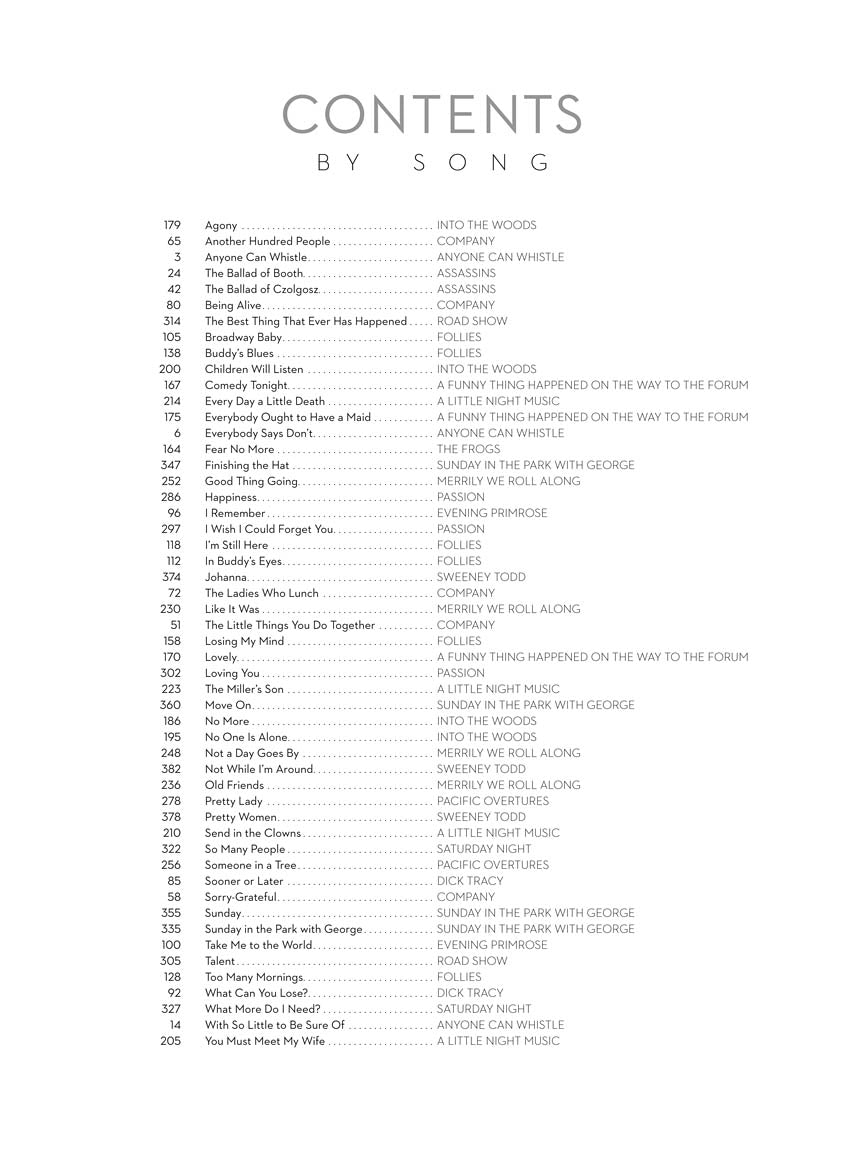 Stephen Sondheim Collection PVG Songbook (52 Songs from 17 Shows and Films)