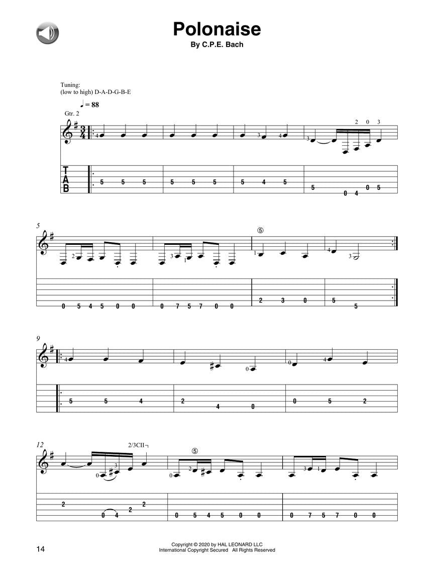 Classical Music For Guitar Duet Book/Ola