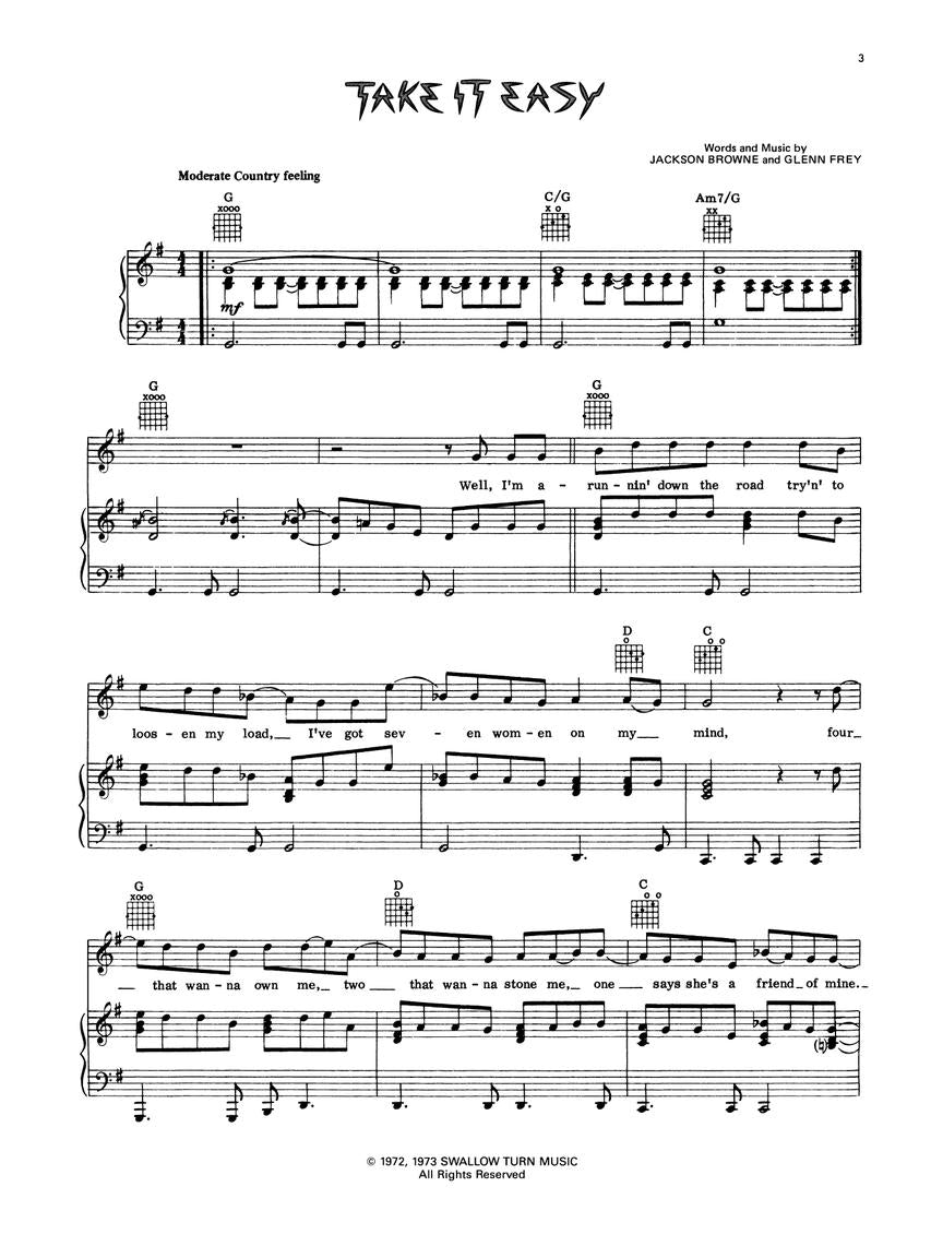 Eagles - Their Greatest 1971-1975 PVG Songbook