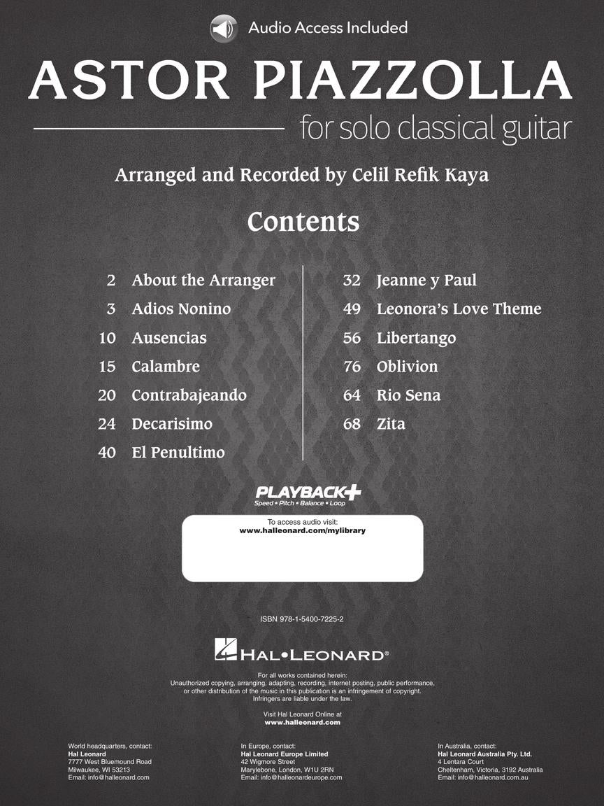 Astor Piazzolla For Solo Classical Guitar Book/Ola