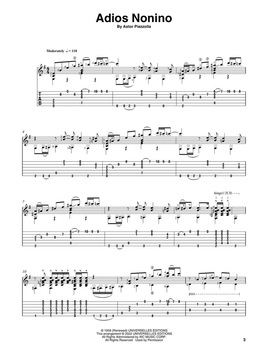 Astor Piazzolla For Solo Classical Guitar Book/Ola