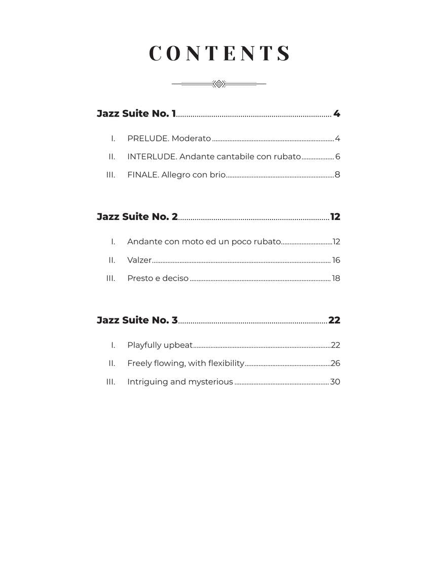 3 Jazz Suites for Piano Book