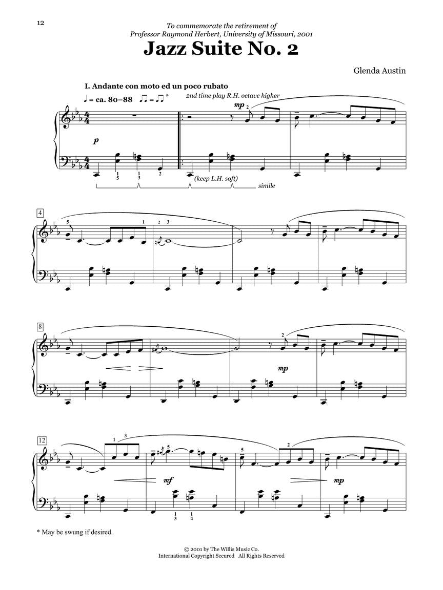 3 Jazz Suites for Piano Book