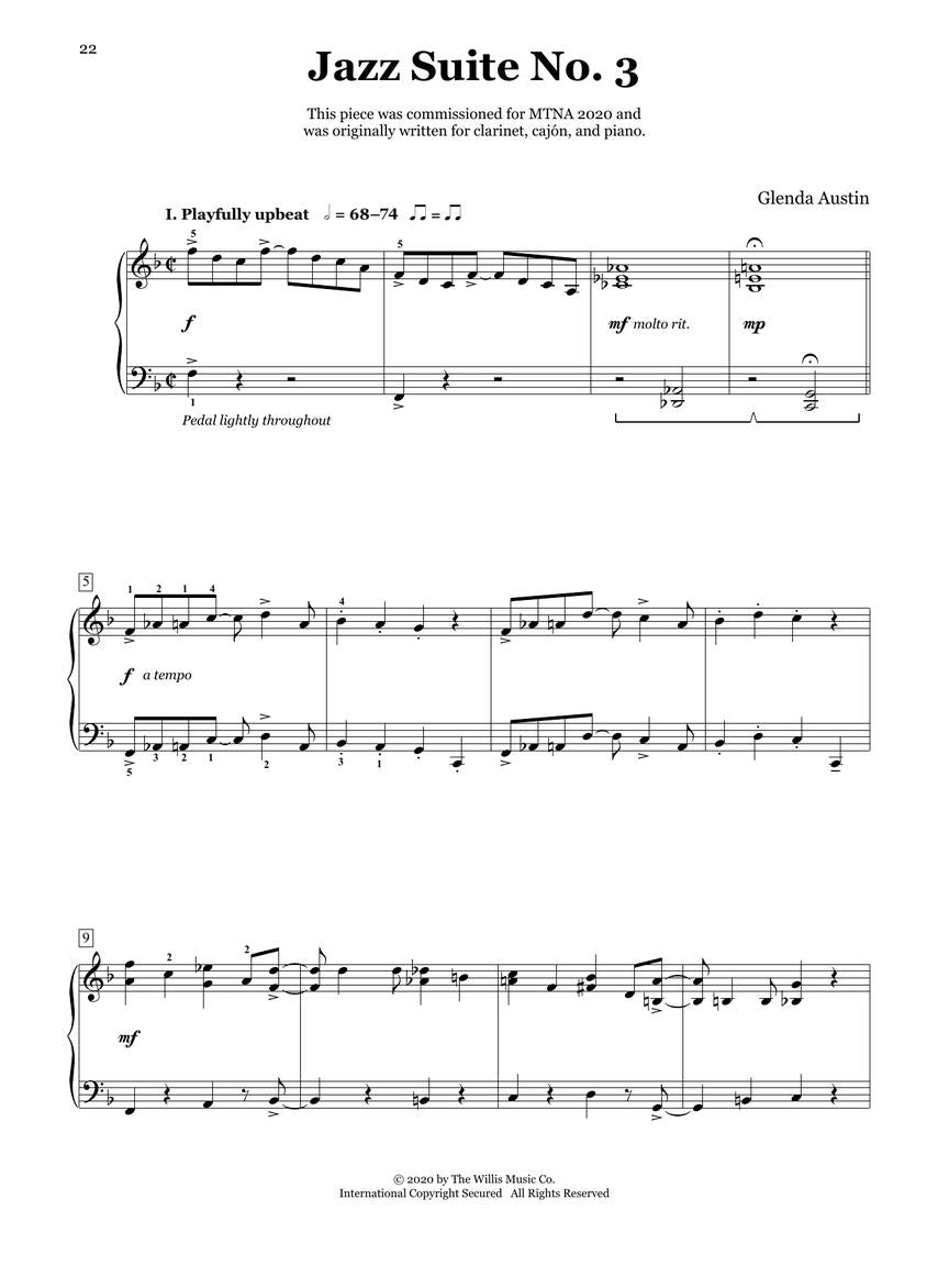3 Jazz Suites for Piano Book