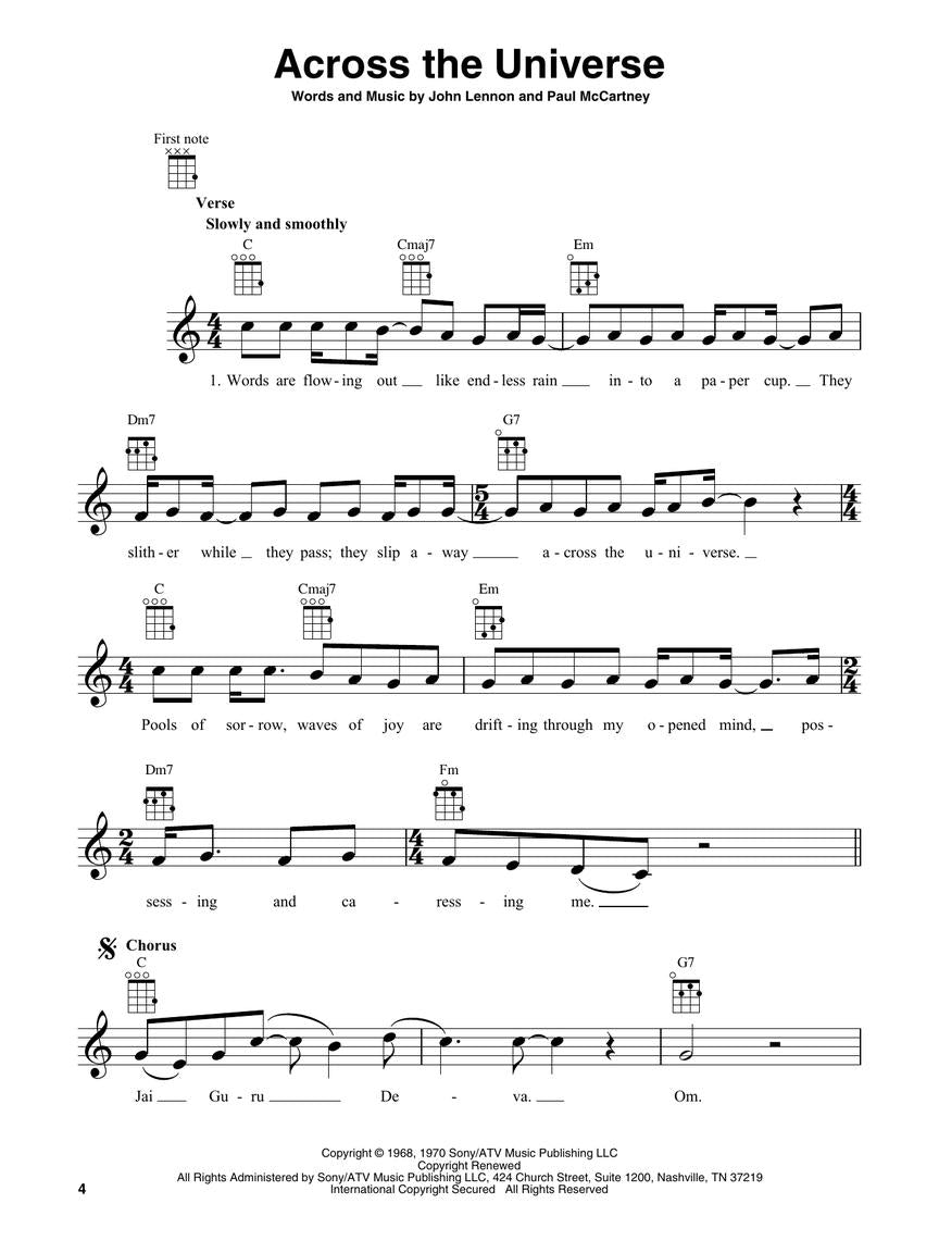 First 50 Songs By The Beatles You Should Play On Ukulele Book