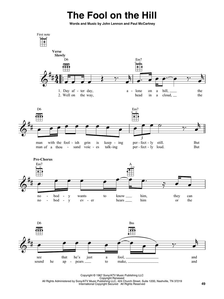 First 50 Songs By The Beatles You Should Play On Ukulele Book