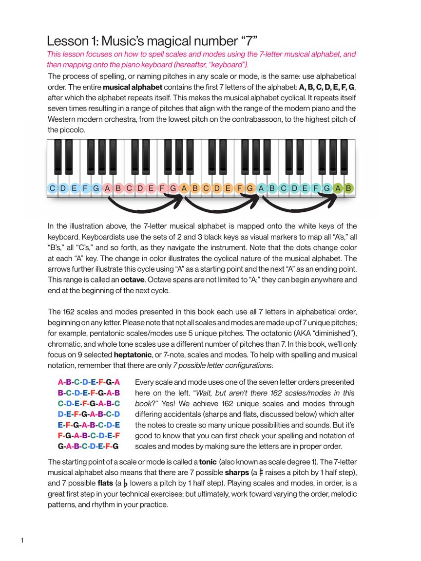 Visualize Keyboard Scales & Modes Book