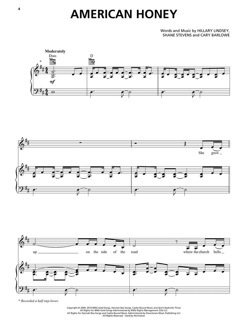 Country Sheet Music Piano/Vocal/Guitar Songbook (2010-2019)