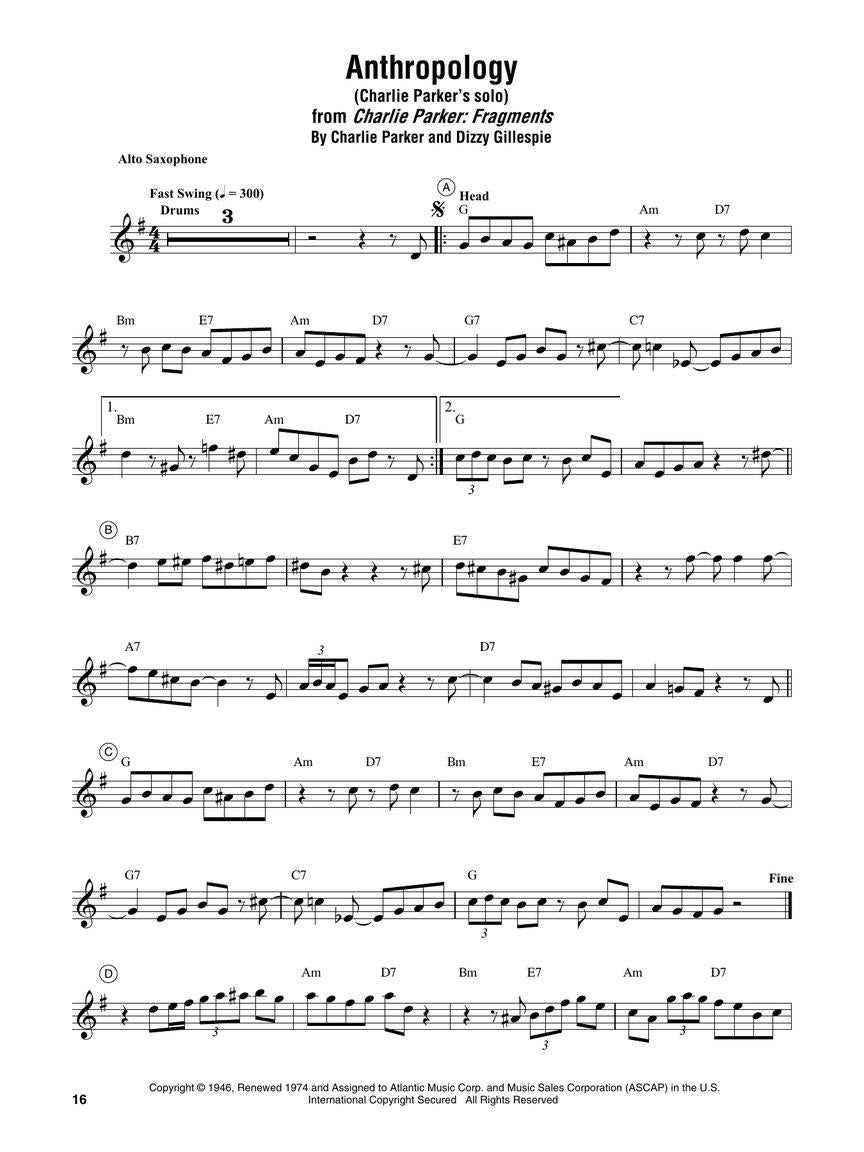 Saxophone Omnibook For Eb Instruments (53 Songs)