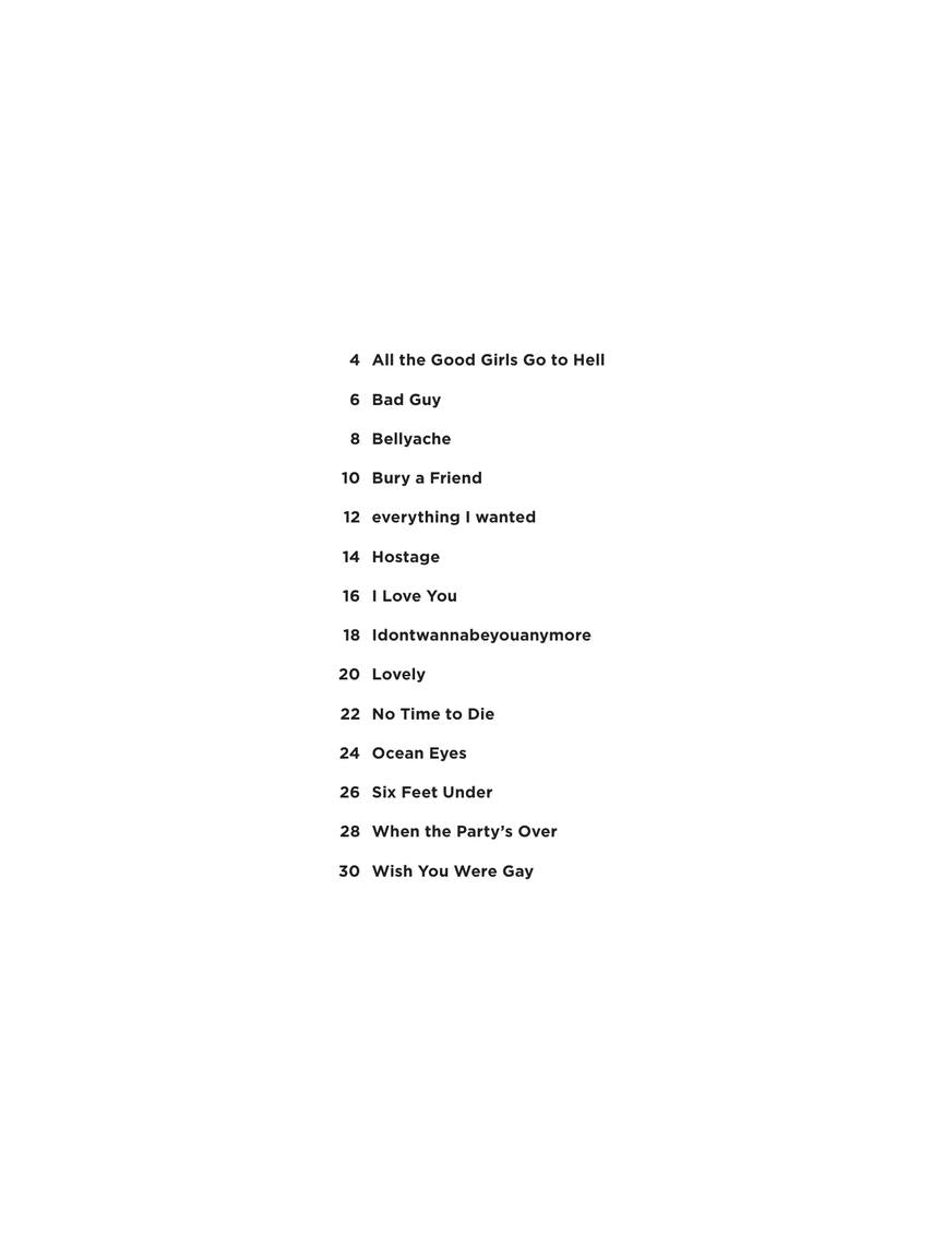 Really Easy Guitar Billie Eilish Book