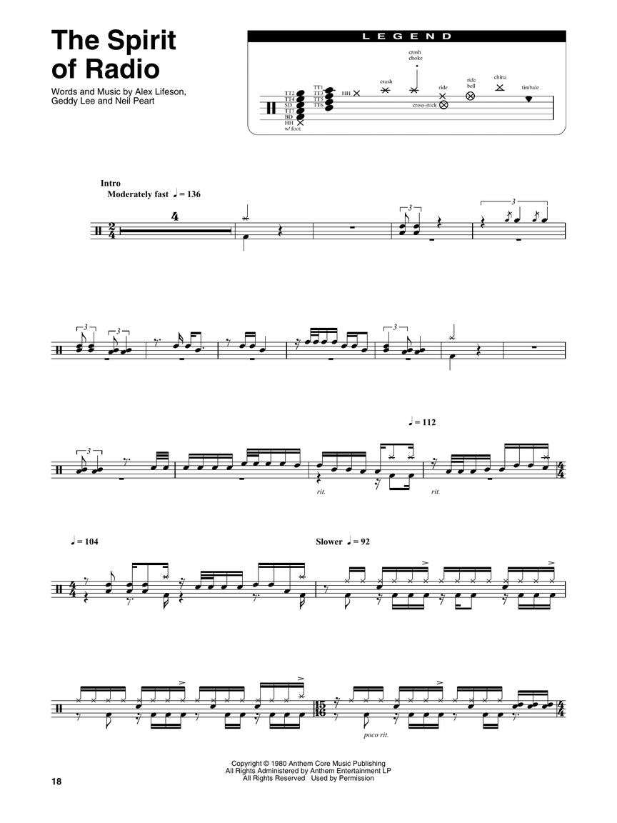 Rush - Drum Play-Along Volume 50 Book