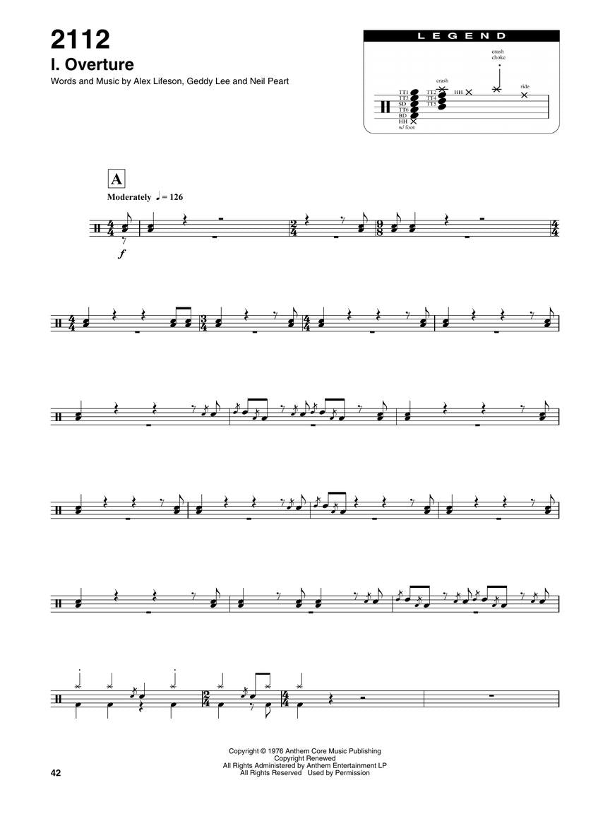 Rush - Drum Play-Along Volume 50 Book