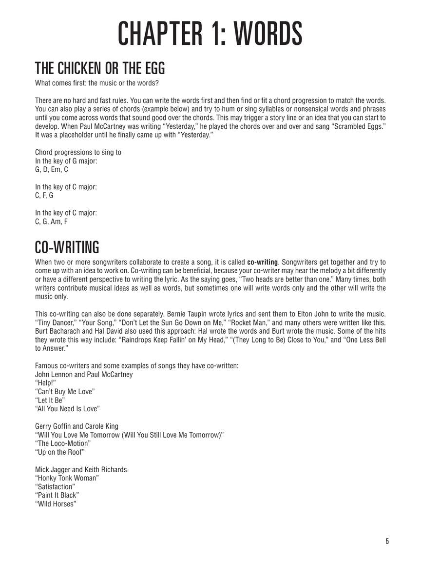 Hal Leonard Songwriting Method Book/Ola
