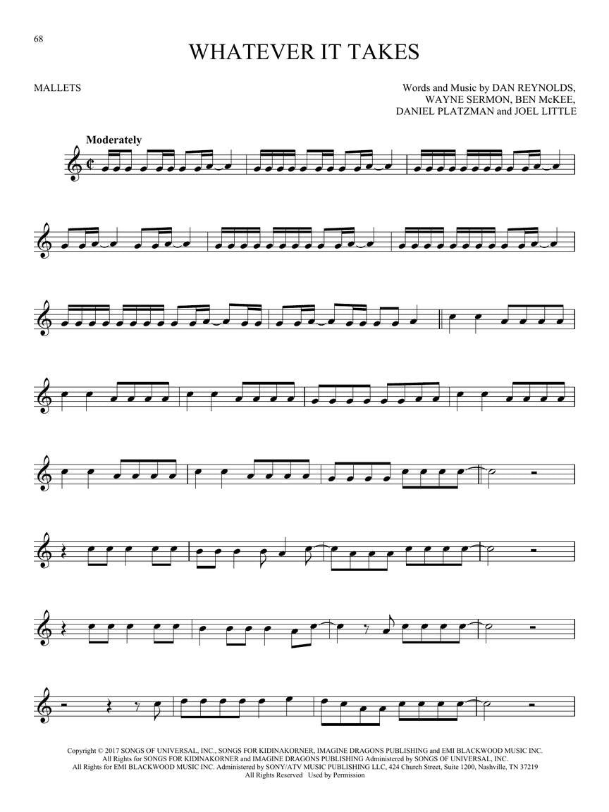 50 Pop Songs For Kids For Mallet Percussion Book