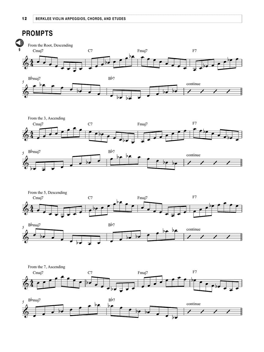 Berklee Violin Arpeggios, Chords, and Etudes Book/Ola