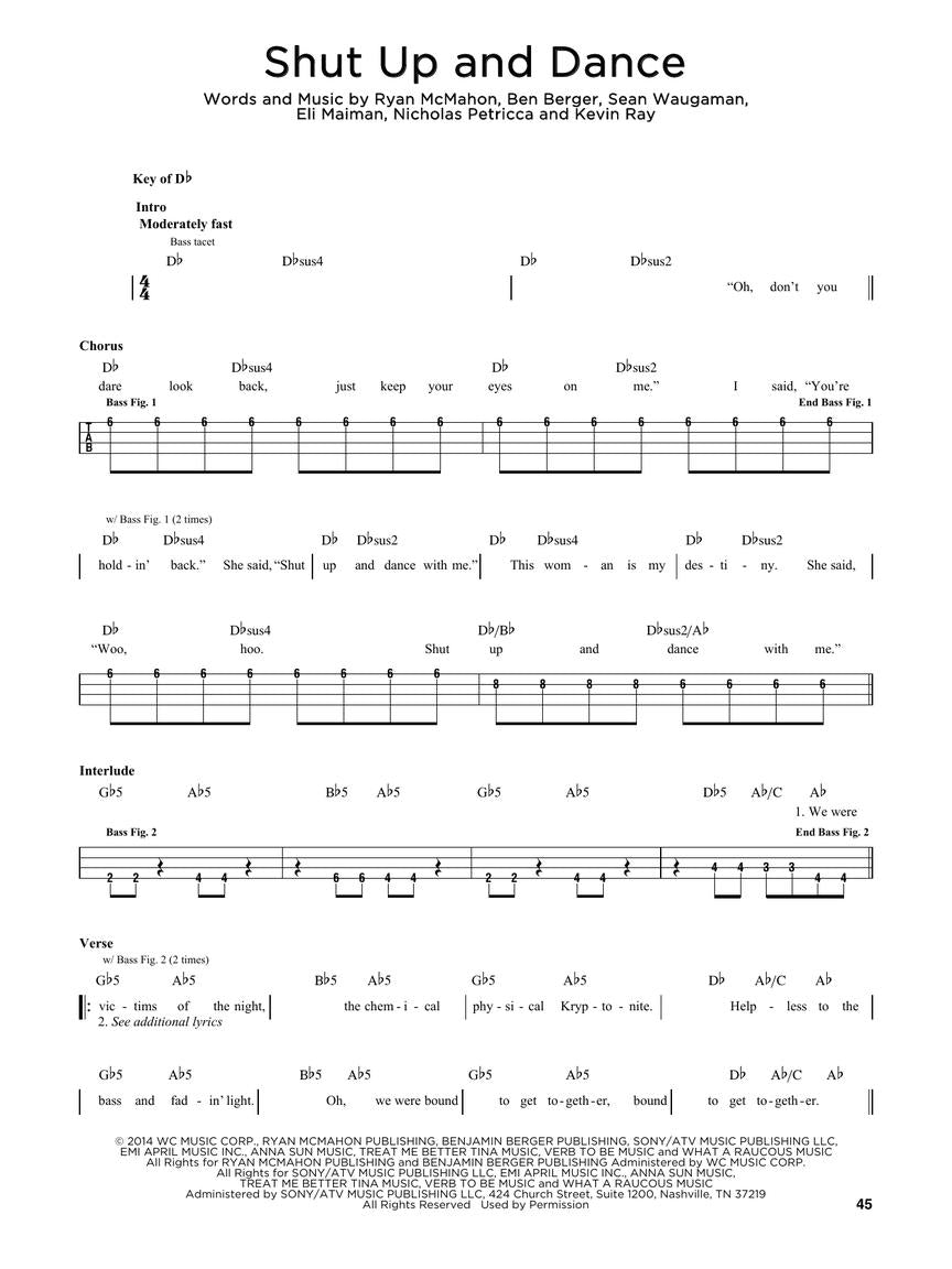 Bass Guitar Songs For Kids -  Bass Tab Book