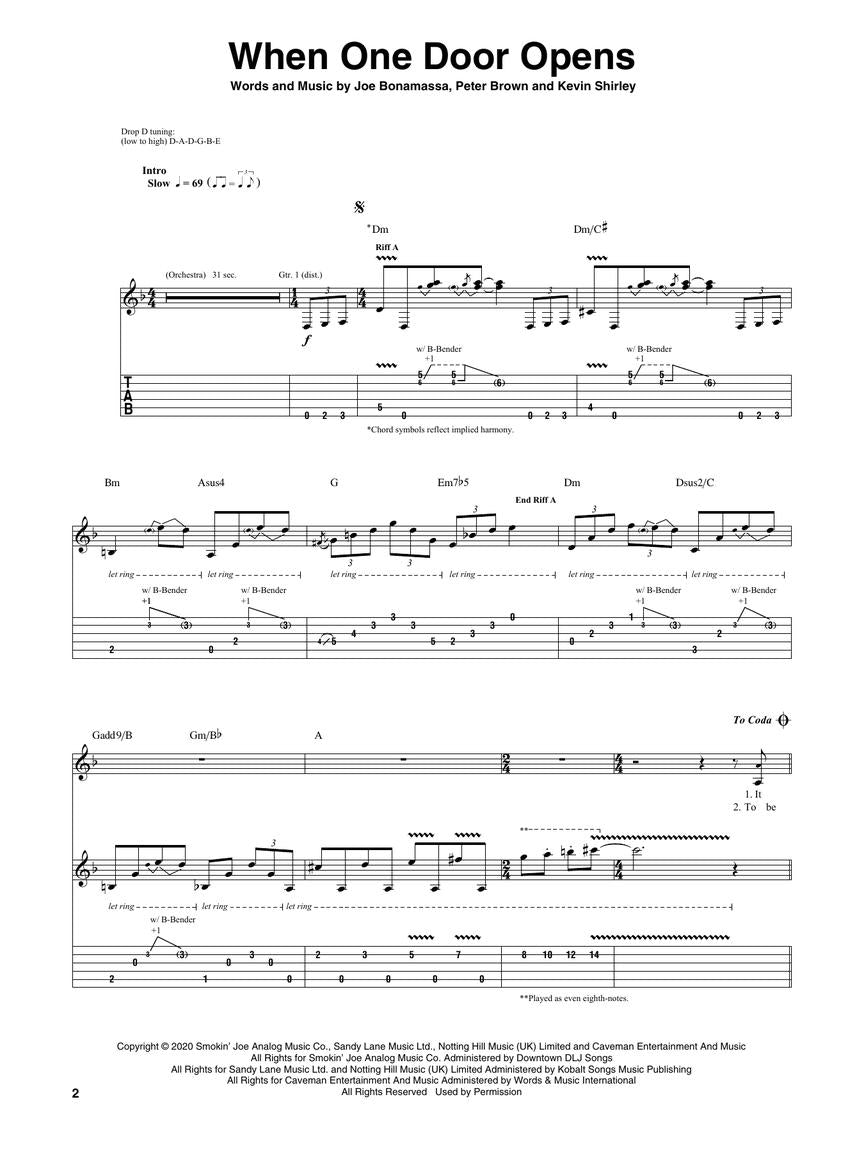 Joe Bonamassa - Royal Tea Guitar Tab Book