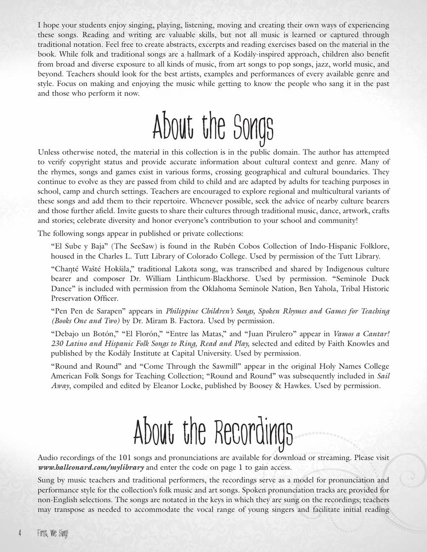First We Sing! 101 Songs & Games Grades 3-5 (Classroom Activities)