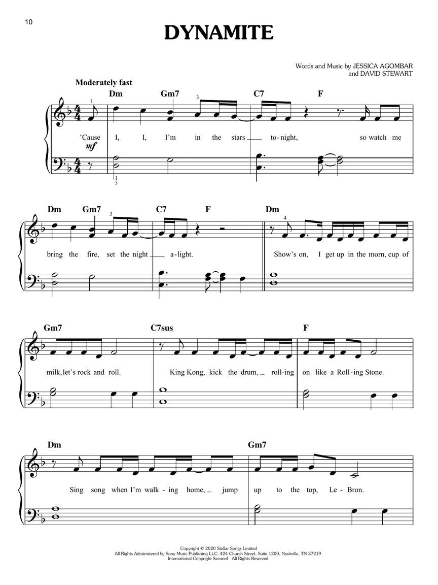 Chart Hits Of 2020-2021 For Easy Piano Book
