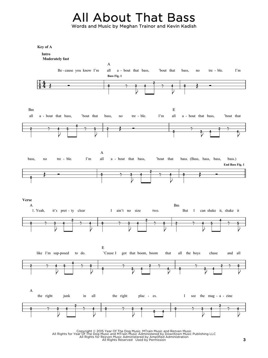First 50 Pop Songs You Should Play On Bass Book