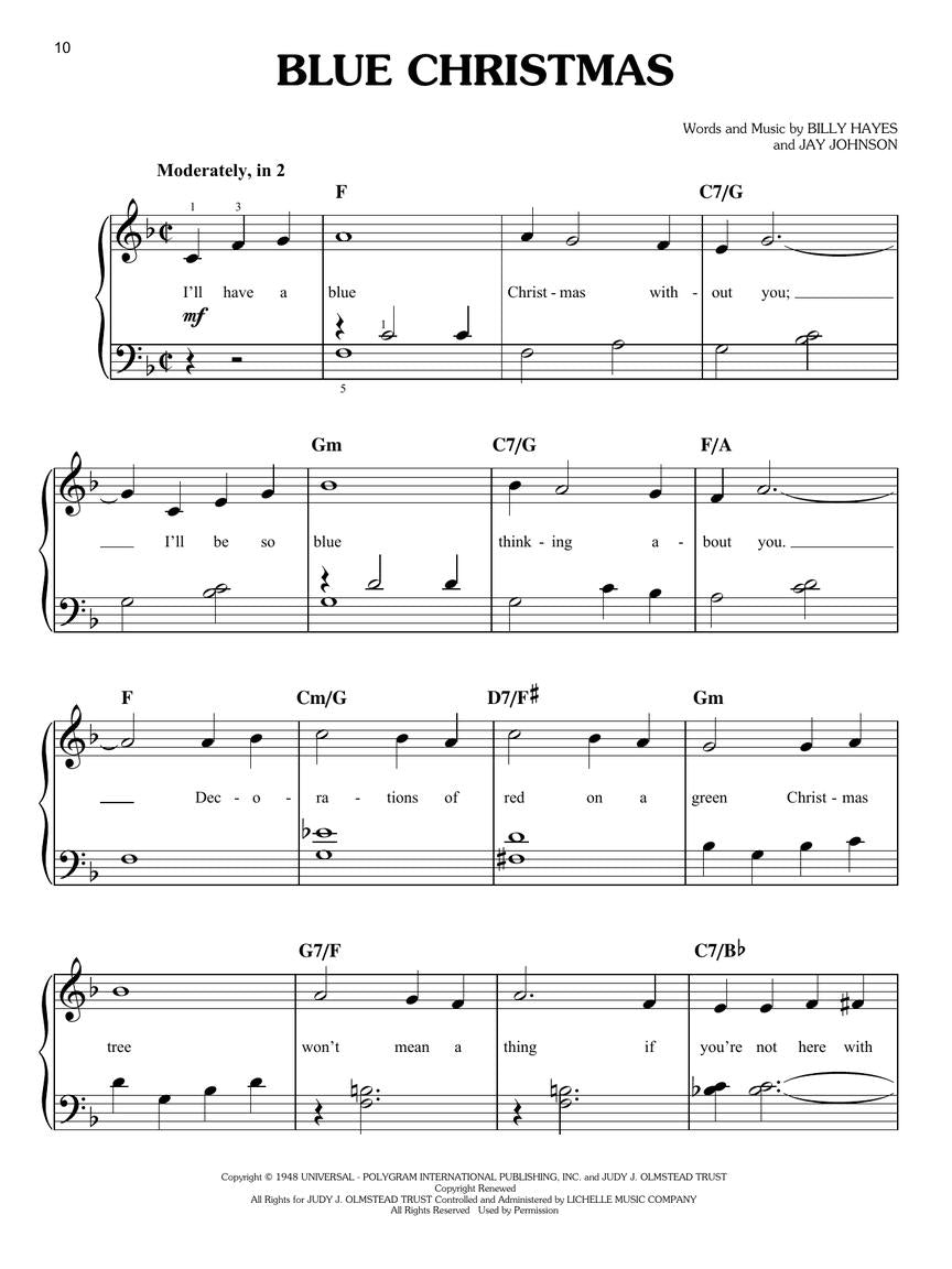 Christmas Songs In Easy Keys - Easy Piano Songbook