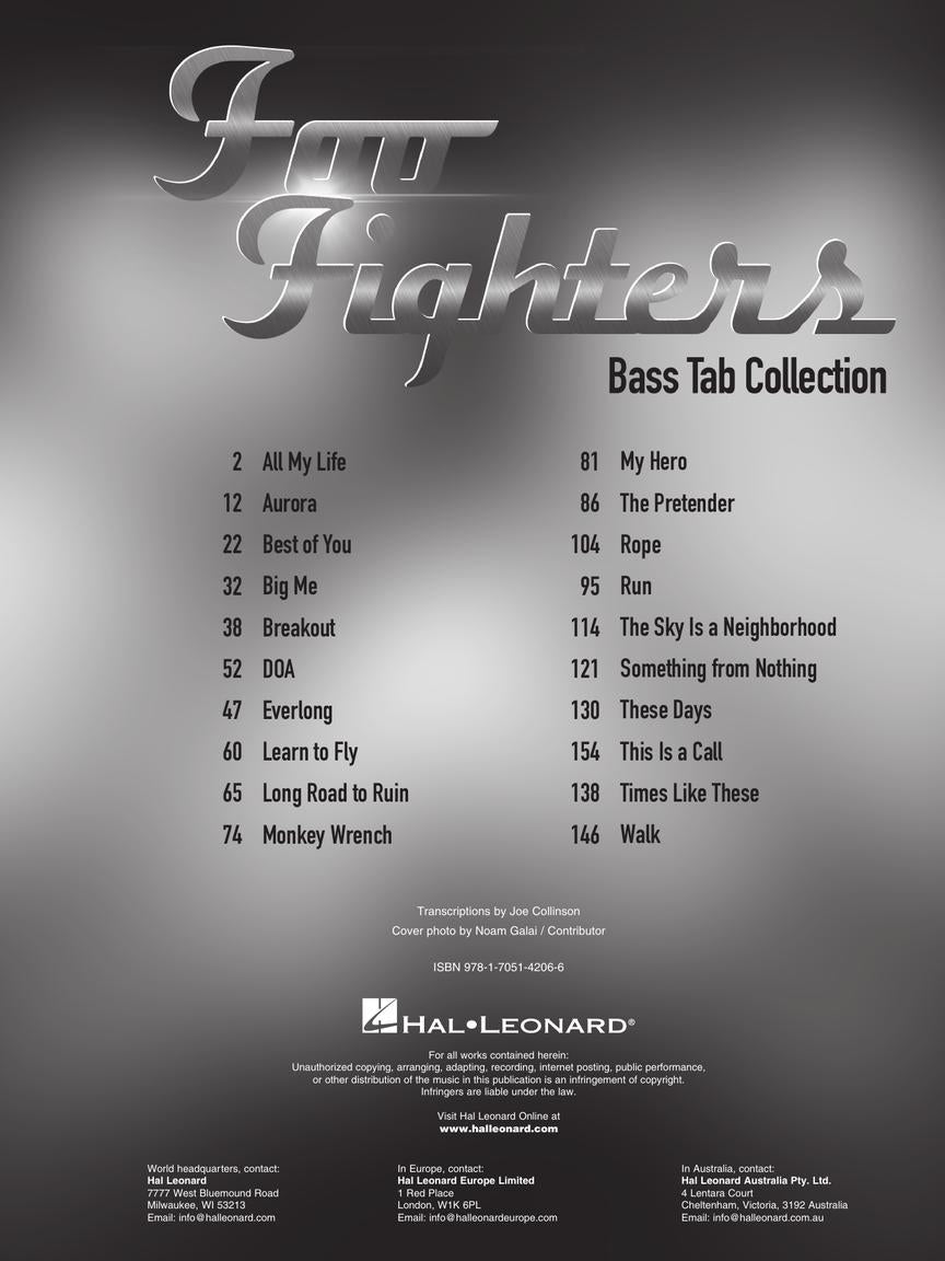 Foo Fighters - Bass Tab Collection Book