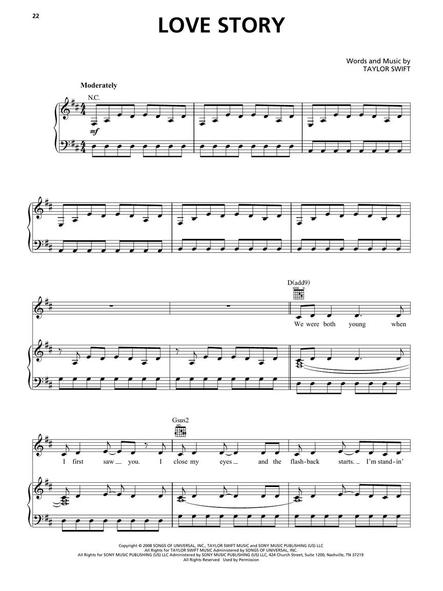 Taylor Swift - Fearless (Taylor's Version) Piano, Vocal & Guitar Songbook